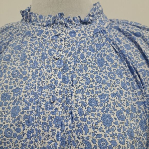 J. Crew Liberty London Blue Floral Dress - Picture 14 of 15